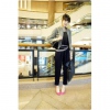 Amanda49 Spring New Arrival Elastic Waist Sleeveless Chiffon Jumpsuit