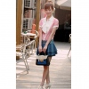 Amanda49 Western Fashion Sweet and Luxurious Rivets Embellished Waist Short Pantskirt