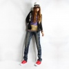 Amanda49 Korea Style Mix Match Low Waist Blue Jeans For Women