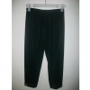 Amanda49 Simple Beads Embellished Black Quarter Trousers For Women