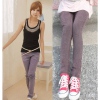 Amanda49 Popular and Fashionable Middle Waist Cotton Feet Trousers For Women