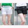 Amanda49 Fashionable High Waist Sequin Embellished Short Blending Series+Twill Trousers For Women