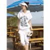 Amanda49 Comfortable and Cute Letters printed Bat Sleeves Suits