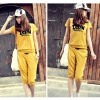 Amanda49 Casual Style Cotta and Cropped Trousers Sport Suit For Woman/Girl