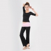 Amanda49 Special Offer Summer Fashion Top Grade Milk Silk Three-Piece Middle Sleeve Yoga Clothing Dance Suit