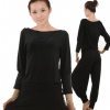 Amanda49 Special Offer Extra Large Size Long Sleeve Black Yoga Clothing Dance Suit