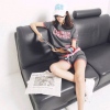 Amanda49 Hot Sale Korea Fashion Letters Printing Sports Suits