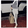 Amanda49 Slim Cross Skirt Style Light Grey Long Pants For Women