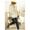 Amanda49 New Arrival Laconic and Mix-Matched Dot Pattern Bottoming Nine Cent Leggings For Female