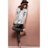 Amanda49 Fashiona Style Laconic and Mix-Matched Printing Flower Pattern Bottoming Pants For Female
