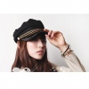 Amanda49 Hot Sale Korea Fashion Leathery Visor Flat-Top Cap