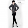 Amanda49 Fashion Style Laconic and Mix-Matched Slim Fleeces For Autumn and Winter (Dark Grey Only Has M Yardage)
