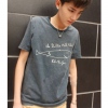 Amanda49 Leisure Round Neckline Shark Cartoon Printed Short Sleeves Elastic Cotton T-Shirt For Men