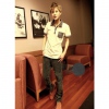Amanda49 Casual and Slim Grey Pocket White Cotton Blouse For Men