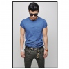 Amanda49 Fashion and Casual Style Laconic and Mix-Matched Cotton Cotta T-shirt For Man