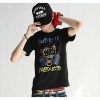 Amanda49 Corean Fashion and Casual Style Cartoon Pattern Decorated Cotta T-shirt For Man