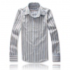 Amanda49 Single-Breasted Stripe Patterns Long Sleeve Shirt