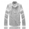 Amanda49 Top Grade Single-Breasted Front Pocket Design Pure Color Long Sleeve Shirt