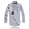Amanda49 Decent and Single-Breasted Long Sleeve Plaid Shirt For Men