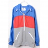 Amanda49 Attractive Half Zipper Colormatching Long Blue Sleeves Ployester+Fleeces Blouse For Men