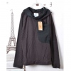 Amanda49 Warming and Stylish Large Pocket Design Black Long Sleeves Shirt For Men