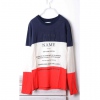 Amanda49 Cool Round Neckline Colormatching Letter Printed White Long Sleeves T-Shirt For Men