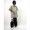 Amanda49 Hip Hop Style Casual Street Fashion Feel Loose Cotton Short Sleeve Shirt