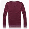 Amanda49 Fashion Simple Style V-neck Long Sleeve Bottoming Knitting Sweater For Man