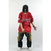 Amanda49 Hip Hop Style Comfortable and Ventilate V-Neckline Letters Printing Red Polyster Short Sleeve Jersey
