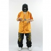 Amanda49 Hip Hop Style Comfortable and Ventilate V-Neckline Letters Printing Yellow Polyster Short Sleeve Jersey