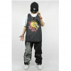 Amanda49 Hip Hop Style Comfortable and Ventilate Round Neckline Cool Patterns Two-Sided Basketball Jersey