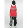 Amanda49 Hip Hop Style Cool Round Neckline Letters Printing Ventilate Mesh Two-Sided Sleeveless Basketball Jersey