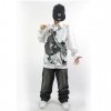 Amanda49 Autumn and Winter Fashion Hip Hop Style Character Design Turndown Collar Long Sleeve Shirt