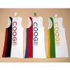 Amanda49 Summer Fashion Hip Hop Style Round Neckline Vertical Stripes Imperial Crown Embroidered Sleeveless Cotton Vest