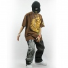 Amanda49 Hip Hop Style Street Fashion Bird Printing Round Neckline Elastic Cotton Short Sleeve T-Shirt