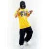 Amanda49 Hip Hop Style Street Fashion Letters Embroidered Round Neckline Short Sleeve T-Shirt