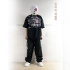 Amanda49 Hip Hop Style Street Fashion Artistic Letters Printing Round Neckline Short Sleeve T-Shirt
