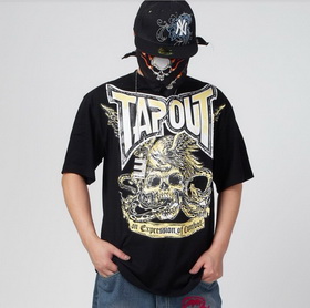 Amanda49 Hip Hop Style Street Fashion Cool Skull Head Round Neckline Elastic Cotton Short Sleeve T-Shirt