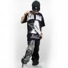 Amanda49 Hip Hop Style Street Fashion Big A Latters Printing Round Neckline Short Sleeve T-Shirt