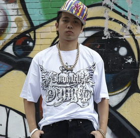 Amanda49 Hip Hop Style Street Fashion Letters Patterns Round Neckline Elastic Cotton T-Shirt