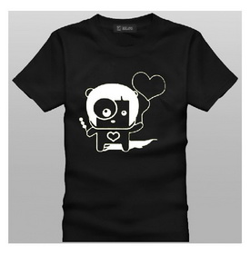 Amanda49 Comedy Round Neckline Cartoon Printed Short Sleeves Cotton Fabric T-Shirt For Men