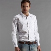 Amanda49 Fashion Printed Long-sleeved Shirts - Flower Pattern B for Man