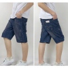 Amanda49 Leisure Scratch Embellished Dark Blue Quarter Jeans For Men