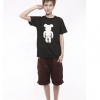 Amanda49 Korean Style Khaki Cotton Quarter Trousers For Men