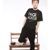 Amanda49 Fashionable and Slim Dots Hem Khaki Cotton Three Quarter Trousers For Men