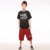 Amanda49 Popular Letter Printed Cotton Quarter Trousers For Men