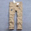 Amanda49 Leisure and Slim Broken Hole Scratch Design Dots Cloth Embellished Twill Long Trousers For Men