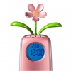 Amanda49 CIS-57011 Pretty Solar LED Flower Alarm Clock Displaying Time and Temperature (Peach)
