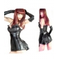 Women Straps Leather Mini Skirt Black Sexy Underwear
