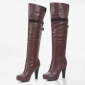 Noble Fashion Western Style High-heeled Platform Thigh-High Boots